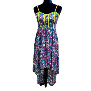 Xhilaration Womens High Low Strapless Dress Sweetheart Corset Fit Flare Small